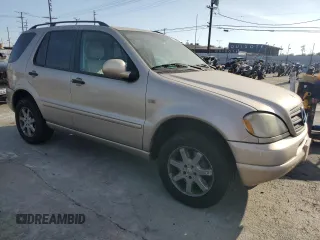 2001 Mercedes-Benz M-Class with VIN 4JGAB72E51A238787, listed as a Copart auction lot 75323734 with 275,411 mi miles and Clean Title. Bid and sale history available at carsss.com. Image 4.
