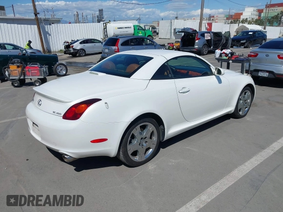 2004 Lexus SC with VIN JTHFN48Y740055529, listed as a IAAI auction lot 41916496 with 79,712 mi miles. Bid and sale history available at carsss.com. Image 4.