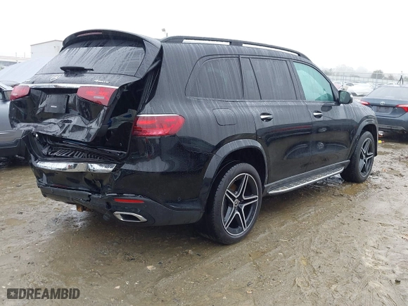 2024 Mercedes-Benz GLS with VIN 4JGFF5KEXRB085487, listed as a IAAI auction lot 40887211 with 26,042 mi miles. Bid and sale history available at carsss.com. Image 4.