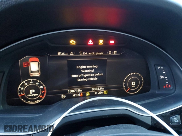 2017 Audi Q7 Premium Plus with VIN WA1LAAF76HD018067, listed as a Copart auction lot 41734245 with 138,716 mi miles and Salvage title. Bid and sale history available at DreamBid. Image 9.