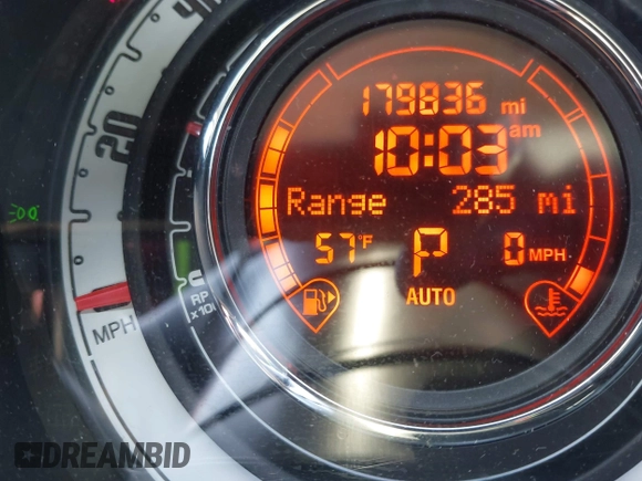 2013 FIAT 500 Lounge with VIN 3C3CFFCR9DT580869, listed as a IAAI auction lot 41983858 with 179,836 mi miles and . Bid and sale history available at DreamBid. Image 15.