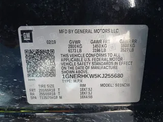 2019 Chevrolet Traverse LT Leather with VIN 1GNERHKW5KJ255680, listed as a IAAI auction lot 41702502 with 151,789 mi miles. Bid and sale history available at carsss.com. Image 9.