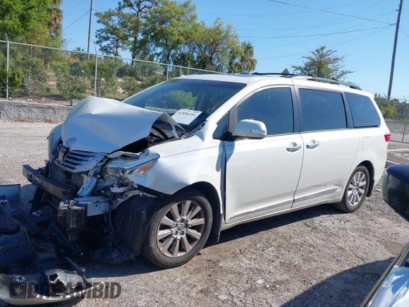 2016 Toyota Sienna XLE with VIN 5TDYK3DC8GS758226, listed as a IAAI auction lot 41894191 with 107,233 mi miles and . Bid and sale history available at DreamBid. Image 14.
