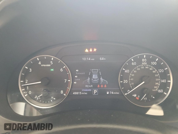 2020 Infiniti QX50 Luxe with VIN 3PCAJ5M3XLF112054, listed as a Copart auction lot 58483235 with 49,815 mi miles and Salvage title. Bid and sale history available at DreamBid. Image 9.