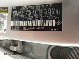 2004 Toyota Camry LE with VIN 4T1BE32K84U374943, listed as a IAAI auction lot 42038382 with 323,419 mi miles. Bid and sale history available at carsss.com. Image 9.