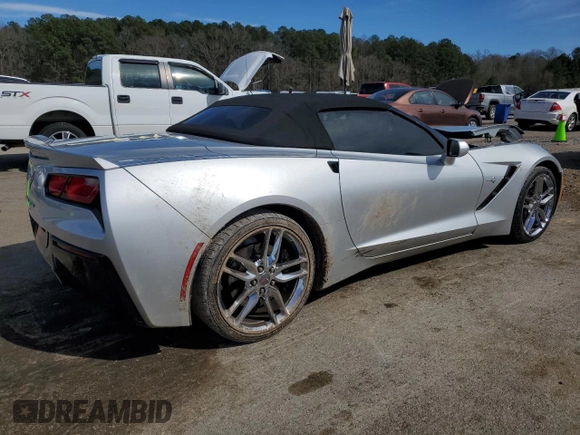 2014 Chevrolet Corvette Z51 3LT z VIN 1G1YM3D72E5125066, wystawiony jako Copart lot #47862275 z przebiegiem 19 615 mil mil oraz Szkoda całkowita • Salvage title. Historia ofert i sprzedaży dostępna na DreamBid. Obrazek 3.