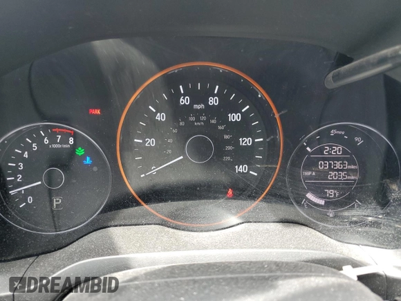 2016 Honda HR-V EX-L w/Navi with VIN 3CZRU6H77GM761013, listed as a Copart auction lot 53153565 with 37,363 mi miles and Salvage Title. Bid and sale history available at carsss.com. Image 9.