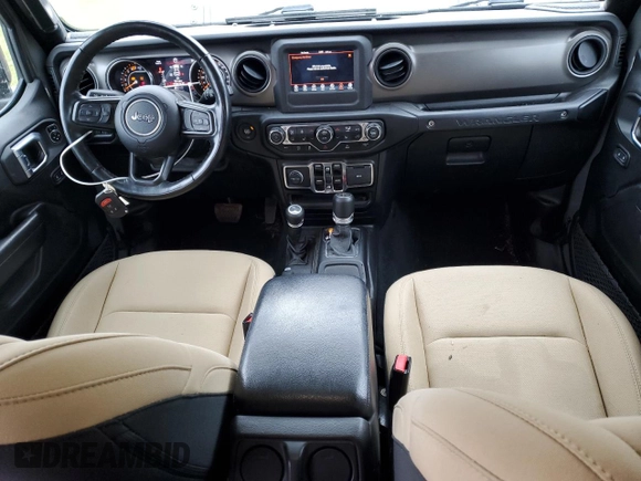 2022 Jeep Wrangler Unlimited Willys with VIN 1C4HJXDN7NW156538, listed as a Copart auction lot 79195464 with 87,081 mi miles and Salvage Title. Bid and sale history available at DreamBid. Image 8.