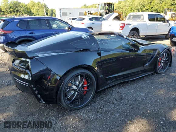 2015 Chevrolet Corvette Z06 3LZ with VIN 1G1YT2D69F5601500, listed as a Copart auction lot 67077874 with 0 mi miles and Salvage Title. Bid and sale history available at carsss.com. Image 3.