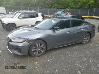 2019 Nissan Maxima Platinum with VIN 1N4AA6AV0KC370967, listed as a Copart auction lot 55927915 with 56,672 mi miles and Salvage title. Bid and sale history available at DreamBid. Image 1.
