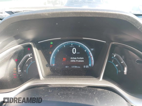 2017 Honda Civic Sedan EX-L with VIN 19XFC1F75HE032229, listed as a IAAI auction lot 41456959 with 137,386 mi miles. Bid and sale history available at carsss.com. Image 7.