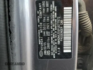 2015 Hyundai Genesis 3.8L with VIN KMHGN4JE6FU077972, listed as a Copart auction lot 60569254 with 0 mi miles and Clean Title. Bid and sale history available at carsss.com. Image 12.