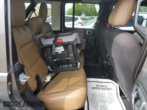 2020 Jeep Wrangler Unlimited Rubicon with VIN 1C4HJXFG4LW247603, listed as a Copart auction lot 55247645 with 44,791 mi miles and Salvage title. Bid and sale history available at DreamBid. Image 10.
