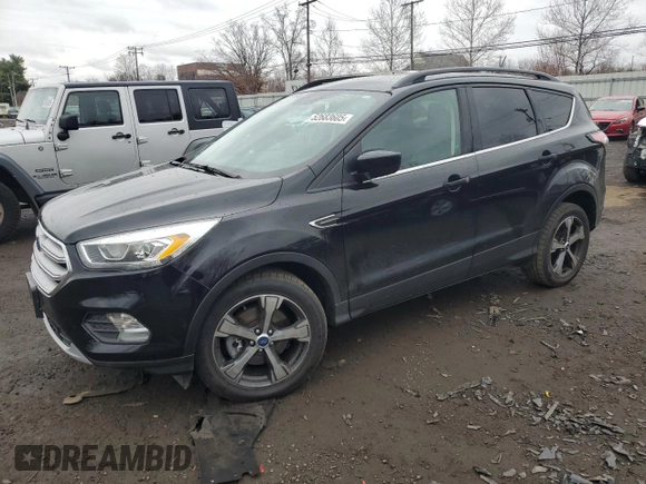 2018 Ford Escape SEL with VIN 1FMCU9HD5JUA26757, listed as a Copart auction lot 52683605 with 33,967 mi miles and Salvage Title. Bid and sale history available at carsss.com. Image 1.