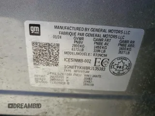 2024 Chevrolet Traverse with VIN 1GNETYKW8RJ135383, listed as a Copart auction lot 72757094 with Not provided miles and Salvage title. Bid and sale history available at DreamBid. Image 13.