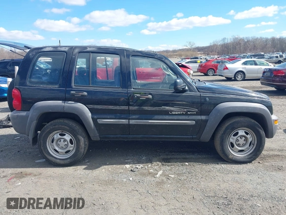 2002 Jeep Liberty Sport with VIN 1J4GL48K82W345855, listed as a IAAI auction lot 41687317 with 231,969 mi miles. Bid and sale history available at carsss.com. Image 14.