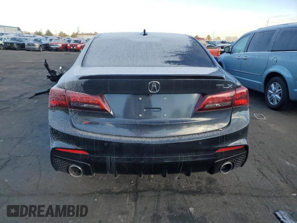 2019 Acura TLX w/A-Spec Pkg with VIN 19UUB1F63KA003695, listed as a Copart auction lot 85386954 with 46,361 mi miles and Salvage title. Bid and sale history available at DreamBid. Image 6.