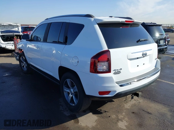 2016 Jeep Compass High Altitude Edition with VIN 1C4NJDEB8GD546245, listed as a IAAI auction lot 41557037 with 116,672 mi miles. Bid and sale history available at carsss.com. Image 3.