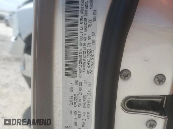 2017 Ram 1500 Big Horn с VIN 3C6RR7LT6HG511271, выставлен на аукционе Copart как лот 60560845 с пробегом 128 470 миль миль и Списание • Salvage title. История ставок и продаж доступна на DreamBid. Изображение 12.