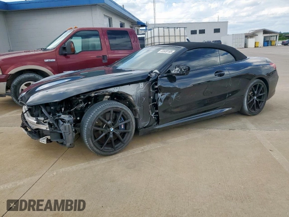 2019 BMW 8 Series M850i xDrive with VIN WBAFY4C5XKBX29810, listed as a Copart auction lot 53938185 with 14,943 mi miles and Clean Title. Bid and sale history available at carsss.com. Image 1.