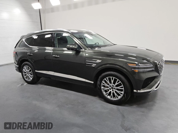 2025 Genesis GV80 Standard with VIN KMUHFESB8SU236496, listed as a Copart auction lot 64112645 with 14,668 mi miles and Clean title. Bid and sale history available at DreamBid. Image 4.