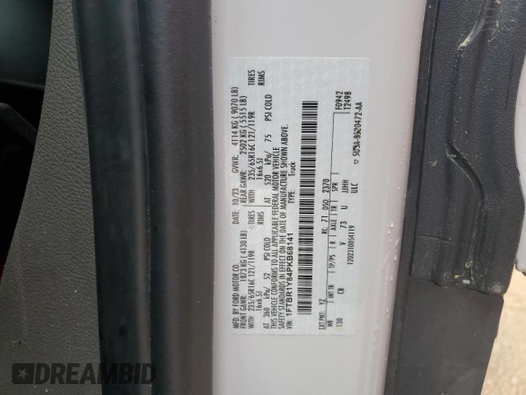 2023 Ford Transit Cargo with VIN 1FTBR1Y84PKB68141, listed as a Copart auction lot 55844785 with 14,272 mi miles and Clean Title. Bid and sale history available at DreamBid. Image 13.