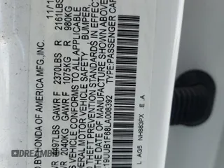 2020 Acura TLX w/A-Spec Pkg with VIN 19UUB1F68LA008392, listed as a Copart auction lot 49164575 with 68,829 mi miles and Salvage Title. Bid and sale history available at carsss.com. Image 12.