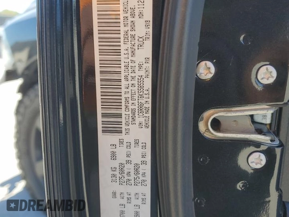 2019 Ram 1500 Classic Express with VIN 1C6RR6FT6KS585554, listed as a Copart auction lot 47987445 with 91,679 mi miles and Salvage Title. Bid and sale history available at carsss.com. Image 13.