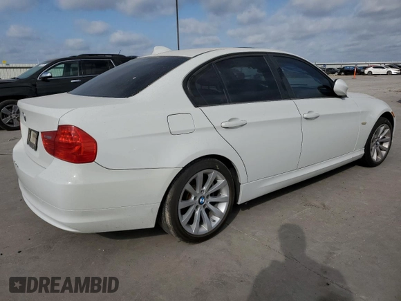 2011 BMW 3 Series 328i with VIN WBAPH7G51BNM57453, listed as a Copart auction lot 50060735 with 0 mi miles and Salvage Title. Bid and sale history available at carsss.com. Image 3.