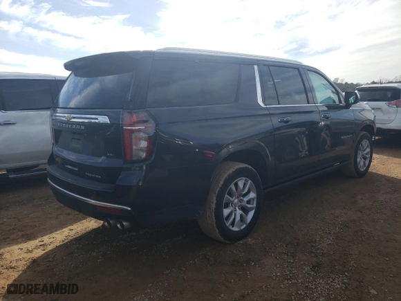 2023 Chevrolet Suburban Premier with VIN 1GNSCFKD6PR101043, listed as a Copart auction lot 43536655 with 39,827 mi miles and Salvage Title. Bid and sale history available at carsss.com. Image 3.