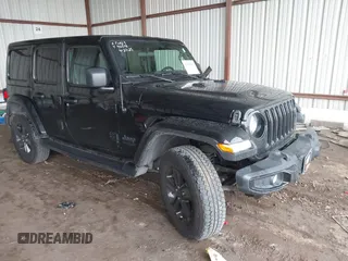 2021 Jeep Wrangler Unlimited Sahara z VIN 1C4HJXEN2MW792491, wystawiony jako IAAI lot #42198602 z przebiegiem 19 571 mil mil oraz . Historia ofert i sprzedaży dostępna na DreamBid. Obrazek 1.