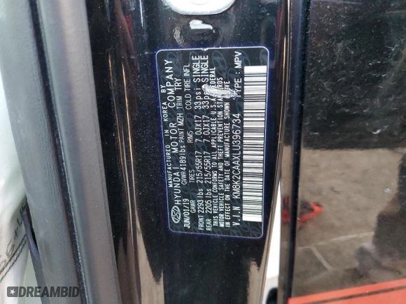 2020 Hyundai Kona SEL with VIN KM8K2CAAXLU396734, listed as a Copart auction lot 50448275 with 0 mi miles and Non Repairable. Bid and sale history available at carsss.com. Image 15.