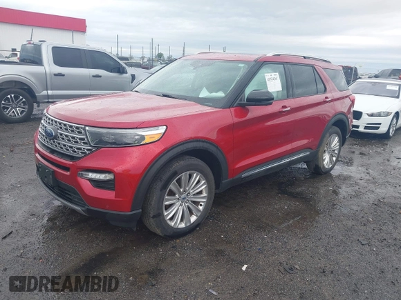 2022 Ford Explorer Limited with VIN 1FMSK8FH8NGB43898, listed as a IAAI auction lot 41934367 with 34,301 mi miles. Bid and sale history available at carsss.com. Image 2.