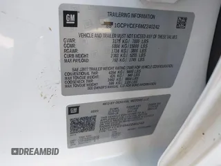 2021 Chevrolet Silverado 1500 Custom Trail Boss with VIN 1GCPYCEF6MZ240242, listed as a IAAI auction lot 41218492 with Not Provided miles and . Bid and sale history available at DreamBid. Image 9.