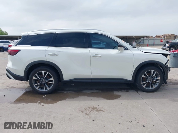 2023 Infiniti QX60 Luxe with VIN 5N1DL1FS0PC356315, listed as a IAAI auction lot 42177668 with 30,690 mi miles and . Bid and sale history available at DreamBid. Image 14.