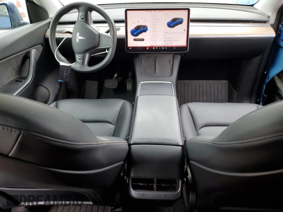 2021 Tesla Model Y Long Range with VIN 5YJYGDEEXMF213376, listed as a Copart auction lot 39659674 with 76,110 mi miles and Salvage Title. Bid and sale history available at DreamBid. Image 8.