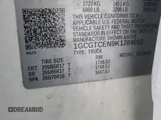 2019 Chevrolet Colorado 4WD LT z VIN 1GCGTCEN9K1284012, wystawiony jako Copart lot #55309155 z przebiegiem 63 998 mil mil oraz Szkoda całkowita • Salvage title. Historia ofert i sprzedaży dostępna na DreamBid. Obrazek 12.