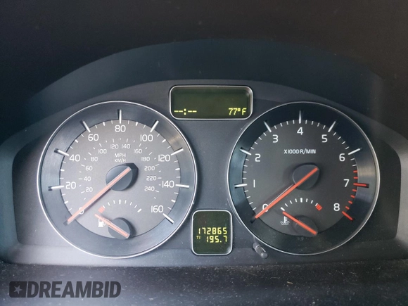 2011 Volvo S40 with VIN YV1672MS2B2538956, listed as a Copart auction lot 89078845 with 172,865 mi miles and Salvage Title. Bid and sale history available at carsss.com. Image 9.