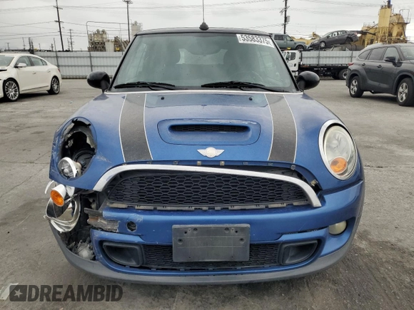 2012 MINI Convertible S with VIN WMWZP3C55CT250815, listed as a Copart auction lot 53583375 with 118,112 mi miles and Salvage title. Bid and sale history available at DreamBid. Image 5.