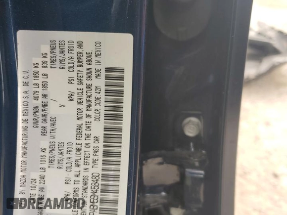 2025 Mazda 3 S Select Sport with VIN 3MZBPABM5SM458480, listed as a Copart auction lot 46854855 with 773 mi miles and Salvage Title. Bid and sale history available at DreamBid. Image 12.