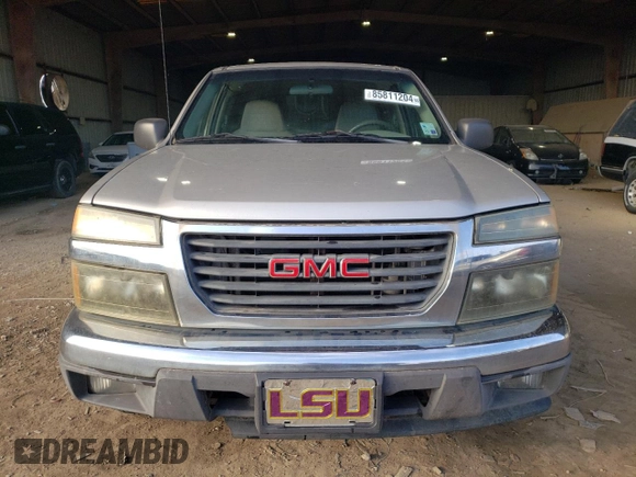 2007 GMC Canyon SLE1 with VIN 1GTCS199078104403, listed as a Copart auction lot 85811204 with 209,229 mi miles and Clean Title. Bid and sale history available at carsss.com. Image 5.