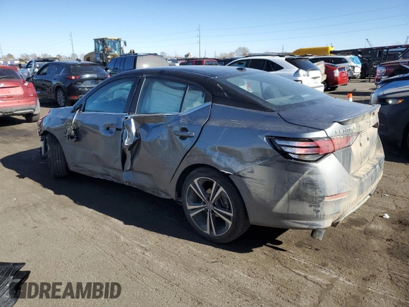 2022 Nissan Sentra SR with VIN 3N1AB8DV7NY285265, listed as a Copart auction lot 43955645 with 21,972 mi miles and Salvage Title. Bid and sale history available at carsss.com. Image 2.