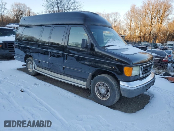 2005 Ford Econoline Cargo with VIN 1FTSS34L65HA78509, listed as a Copart auction lot 88295135 with Not Provided miles and Salvage Title. Bid and sale history available at DreamBid. Image 4.