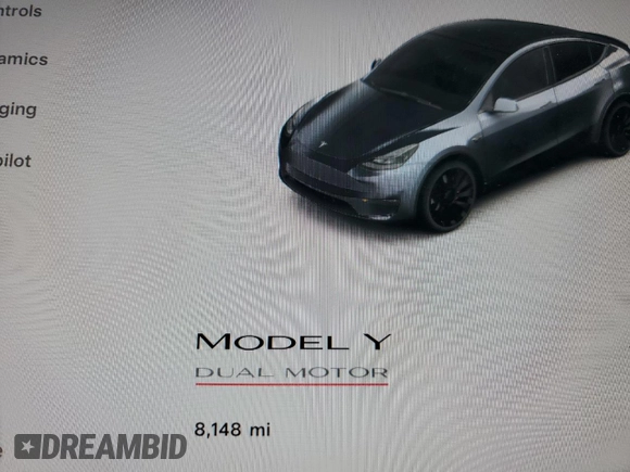 2023 Tesla Model Y Performance with VIN 7SAYGDEF4PF920859, listed as a Copart auction lot 89136705 with 8,148 mi miles and Salvage Title. Bid and sale history available at DreamBid. Image 9.
