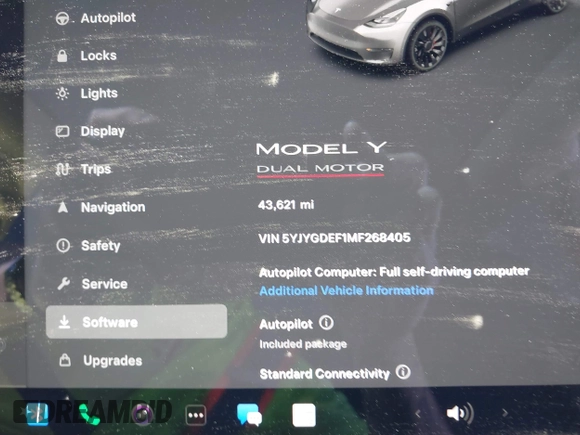 2021 Tesla Model Y Performance with VIN 5YJYGDEF1MF268405, listed as a IAAI auction lot 41818331 with 43,621 mi miles and . Bid and sale history available at DreamBid. Image 7.