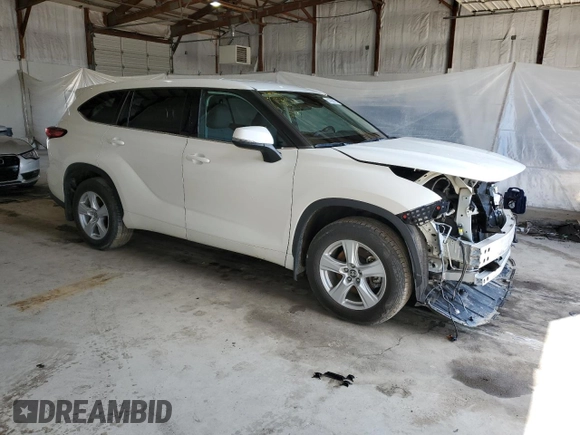 2021 Toyota Highlander L with VIN 5TDBZRBHXMS532381, listed as a Copart auction lot 52785915 with 79,220 mi miles and Salvage title. Bid and sale history available at DreamBid. Image 4.