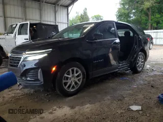 2022 Chevrolet Equinox LT with VIN 3GNAXKEV1NL300082, listed as a Copart auction lot 61102805 with 63,042 mi miles and Salvage title. Bid and sale history available at DreamBid. Image 1.