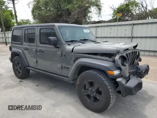 2020 Jeep Wrangler Unlimited Sport S with VIN 1C4HJXDN1LW235278, listed as a Copart auction lot 53735465 with 71,525 mi miles and Salvage title. Bid and sale history available at DreamBid. Image 4.