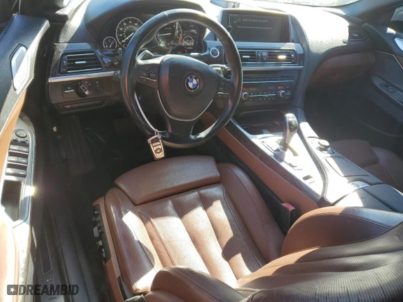 2012 BMW 6 Series 650i with VIN WBALZ3C57CDL73218, listed as a Copart auction lot 49639975 with 54,408 mi miles and Salvage Title. Bid and sale history available at carsss.com. Image 8.