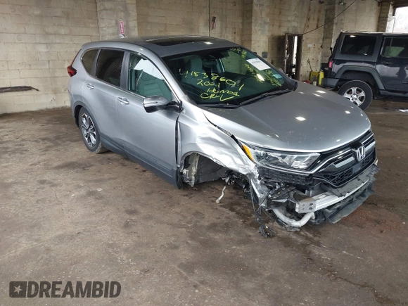 2021 Honda CR-V EX with VIN 5J6RW2H53ML002891, listed as a IAAI auction lot 41838601 with 26,902 mi miles. Bid and sale history available at carsss.com. Image 1.